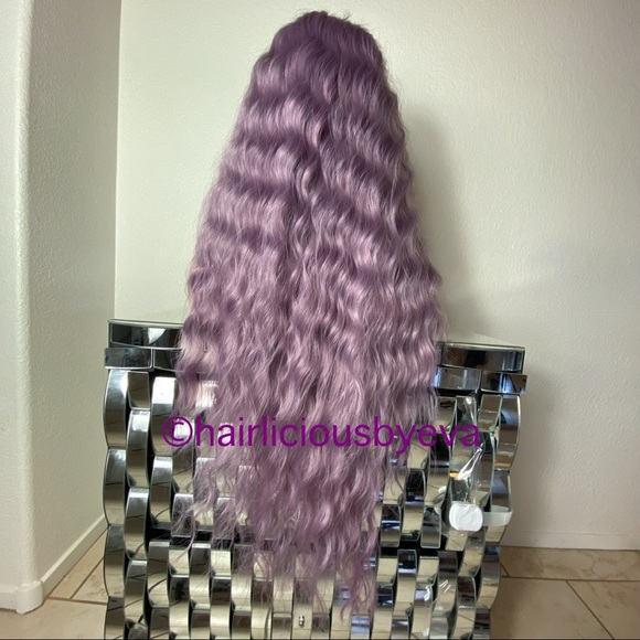 Wig with bangs purple - Picture 3 of 6